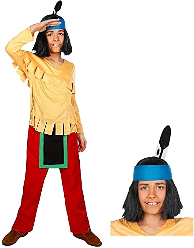 Maskworld - Yakari Kinderkostüm 5teilig - Indianer Kostüm für Jungen mit Perücke - Lizenzprodukt Zeichentrickserie (110/116) von Maskworld