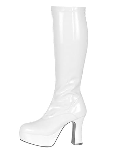 Plateau Stiefel mit Reißverschluss für Damen - weiß - Schuhgröße: 38 Plateau Stiefel mit Reißverschluss für Damen - weiß - Schuhgröße: 38 von Maskworld