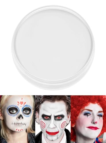 Professionelle Theater-Schminke - Weiß - Make-Up Set Creme Schminkdose - Halloween Karneval Motto-Party von Maskworld