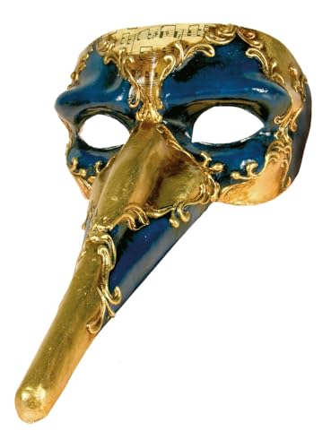 Scaramouche blu musica - Zanni - Venezianische Maske - traditionell handgefertigt - Carnevale di Venezia von Maskworld