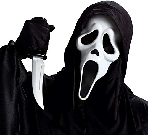 Scream - Ghostface Maske & Messer Horror-Pack - Grusel-Killer-Kostüm-Accessoire Halloween & Horror-Party von Maskworld