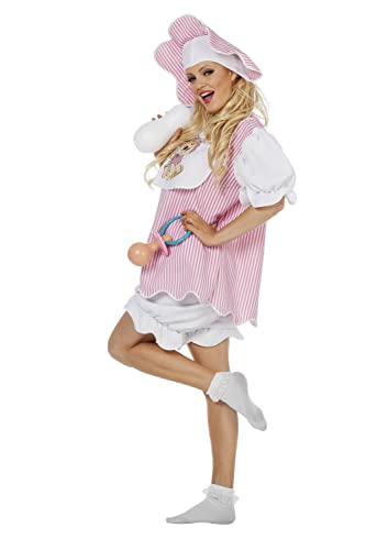 Stekarneval Babykostüm rosa und weiß für Damen von Maskworld