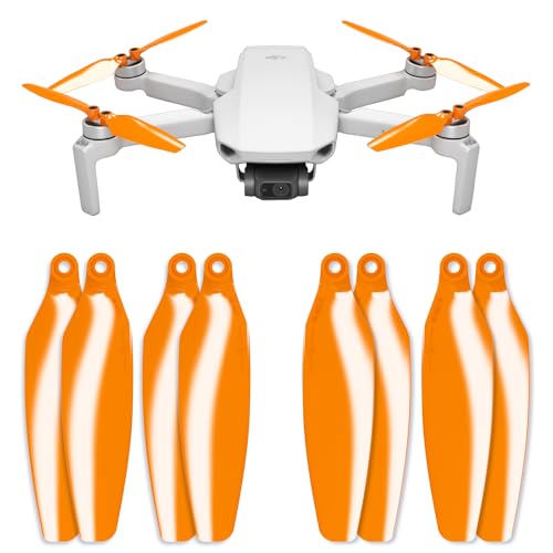 Master Airscrew Stealth Propeller kompatibel mit DJI Mini 2, Mini 2 SE, Mini SE & Mini 4K - Orange, 4 Propeller im Set von Master Airscrew