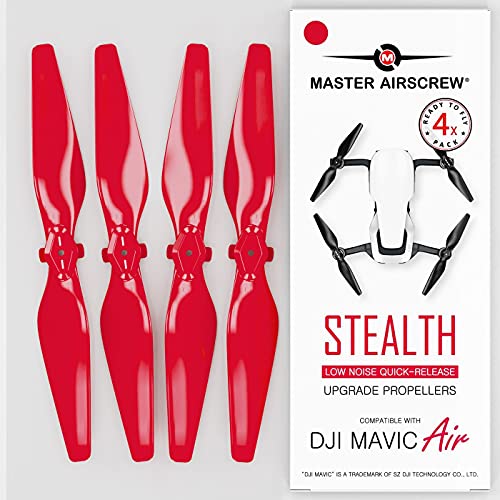 Master Airscrew Stealth Propeller kompatibel mit DJI Mavic Air - Rot, 4 Stück von Master Airscrew