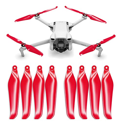 Master Airscrew Stealth Propeller kompatibel mit DJI Mini 3 - Rot, 4 Propeller im Set von Master Airscrew