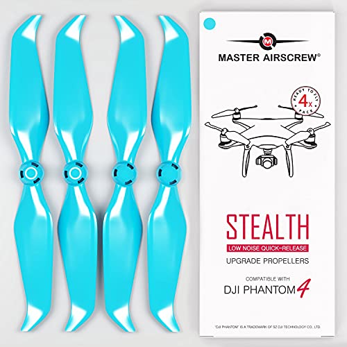 Master Airscrew Stealth Propeller kompatibel mit DJI Phantom 4 - Blau, 4 Stück von Master Airscrew