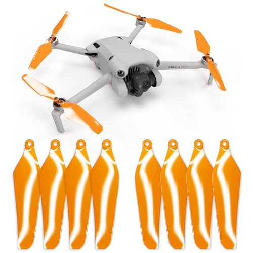 Master Airscrew Super Stealth Propeller kompatibel mit DJI Mini 4 Pro & Mini 3 Pro - Orange, 4 Propeller im Set von Master Airscrew