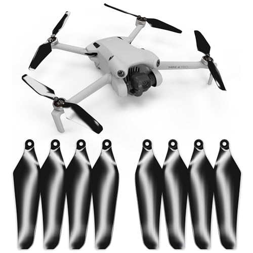 Master Airscrew Super Stealth Propeller kompatibel mit DJI Mini 4 Pro & Mini 3 Pro - Schwarz, 4 Propeller im Set von Master Airscrew