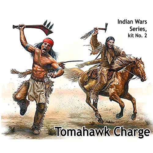 Master Box Ltd MB35192 Figuren Tomahawk Charge.Indian Wars Series, kit No.2, verschieden, ys/m von Master Box Ltd.