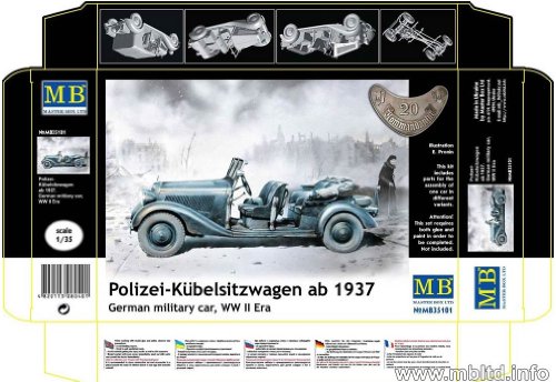 Master Box MB35101 - Polizei-Kubelsitzwagen ab 1937 Military Car von Master Box Ltd.