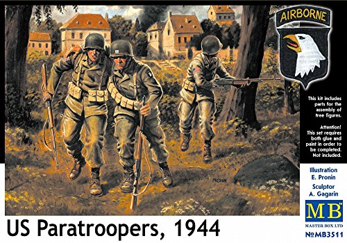 Masterbox Bauset für „US Paratroopers 1944“, Maßstab 1:35, Grau von Master Box Ltd.