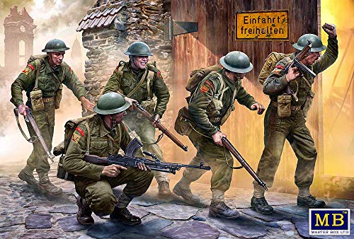 Masterbox MAS3585 British Infantry Western Europe 1944-45 Britischer Infanterie-Soldat Plastikmodellbausatz, S von Master Box Ltd.