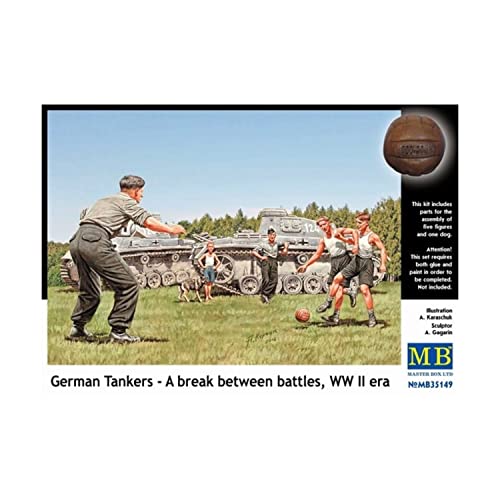 MasterBox MB35149-1/35 Deutsche Panzersoldaten, Fußball in der Pause, Figurensatz von Master Box Ltd.