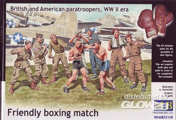 Friendly boxing match.Brit.+Amer.paratro von Master Box Plastic Kits