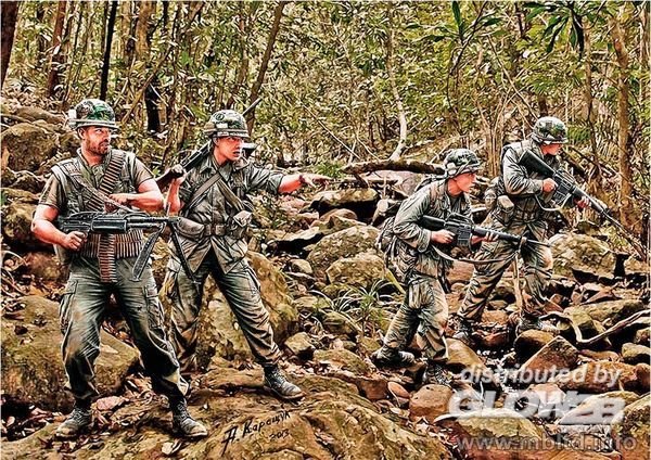 Jungle Patrol Vietnam War von Master Box Plastic Kits