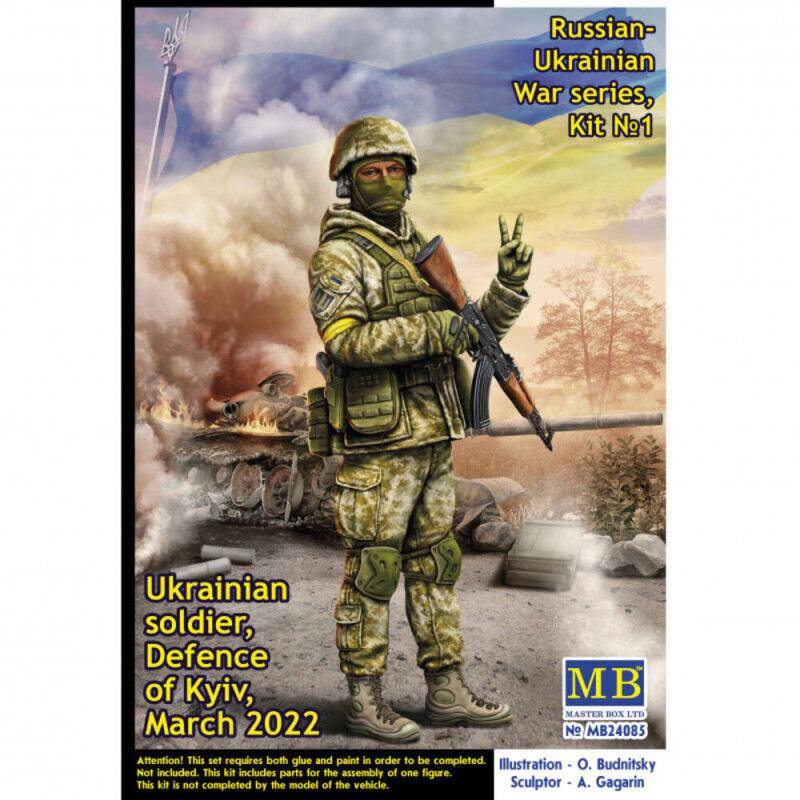 Ukrainian soldier - Defence of Kyiv, March 2022 - Russian-Ukrainian War series, Kit No. 1 von Master Box Plastic Kits