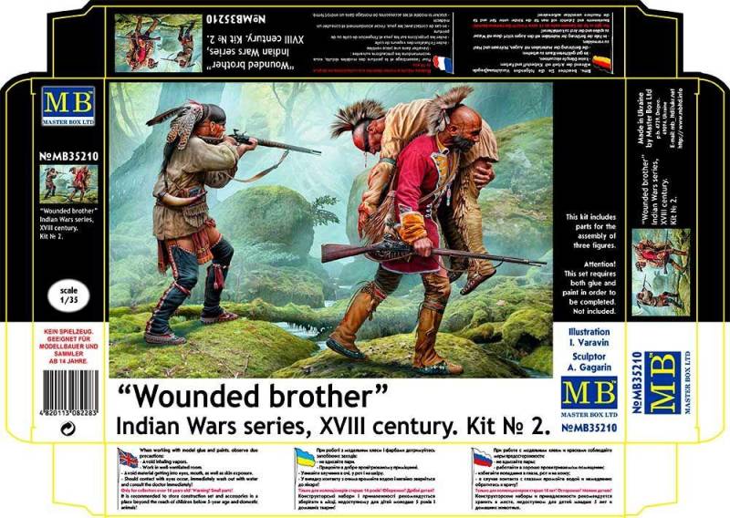 Wounded brother - Indian Wars series, XVIII century. Kit No. 2 von Master Box Plastic Kits