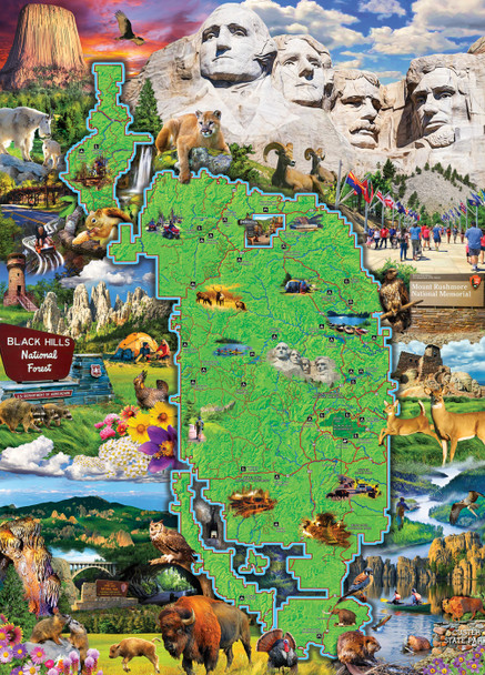 Master Pieces Nationalparks - Black Hills 1000 Teile Puzzle Master-Pieces-72283 von Master Pieces