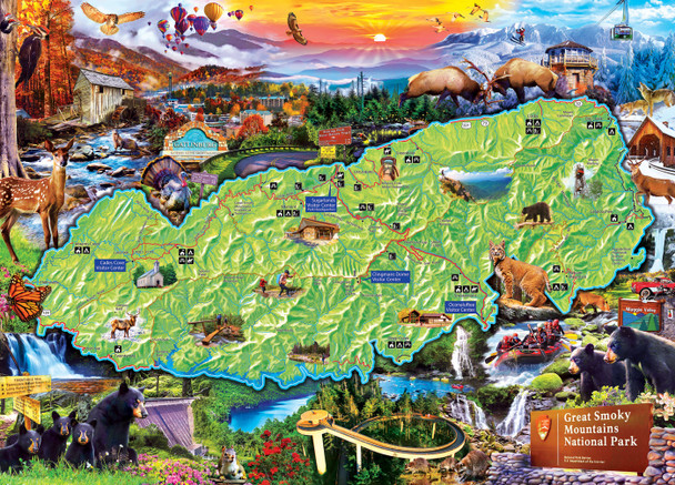 Master Pieces Nationalparks - Great Smoky Mountains 1000 Teile Puzzle Master-Pieces-72146 von Master Pieces