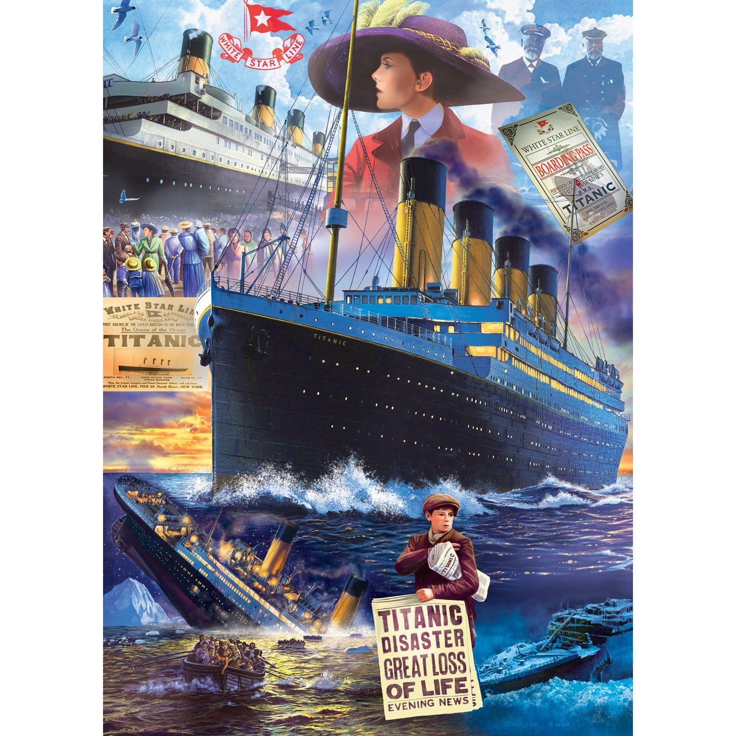 Master Pieces Titanic - Collage 1000 Teile Puzzle Master-Pieces-60344 Master Pieces Titanic - Collage 1000 Teile Puzzle Master-Pieces-60344 von Master Pieces
