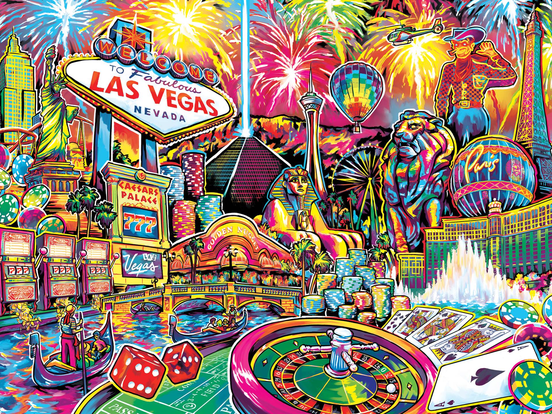 Master Pieces Travel Collages - Las Vegas 550 Teile Puzzle Master-Pieces-32025 von Master Pieces