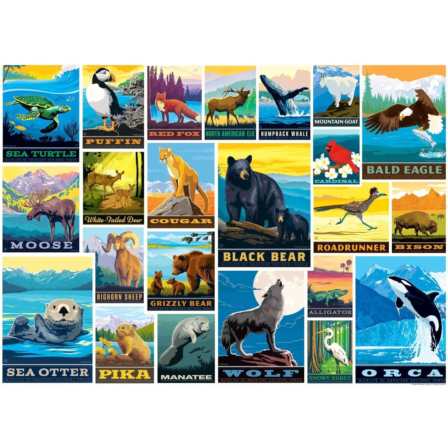 Master Pieces Vintage Poster - Wildes Leben 1000 Teile Puzzle Master-Pieces-72518 Master Pieces Vintage Poster - Wildes Leben 1000 Teile Puzzle Master-Pieces-72518 von Master Pieces