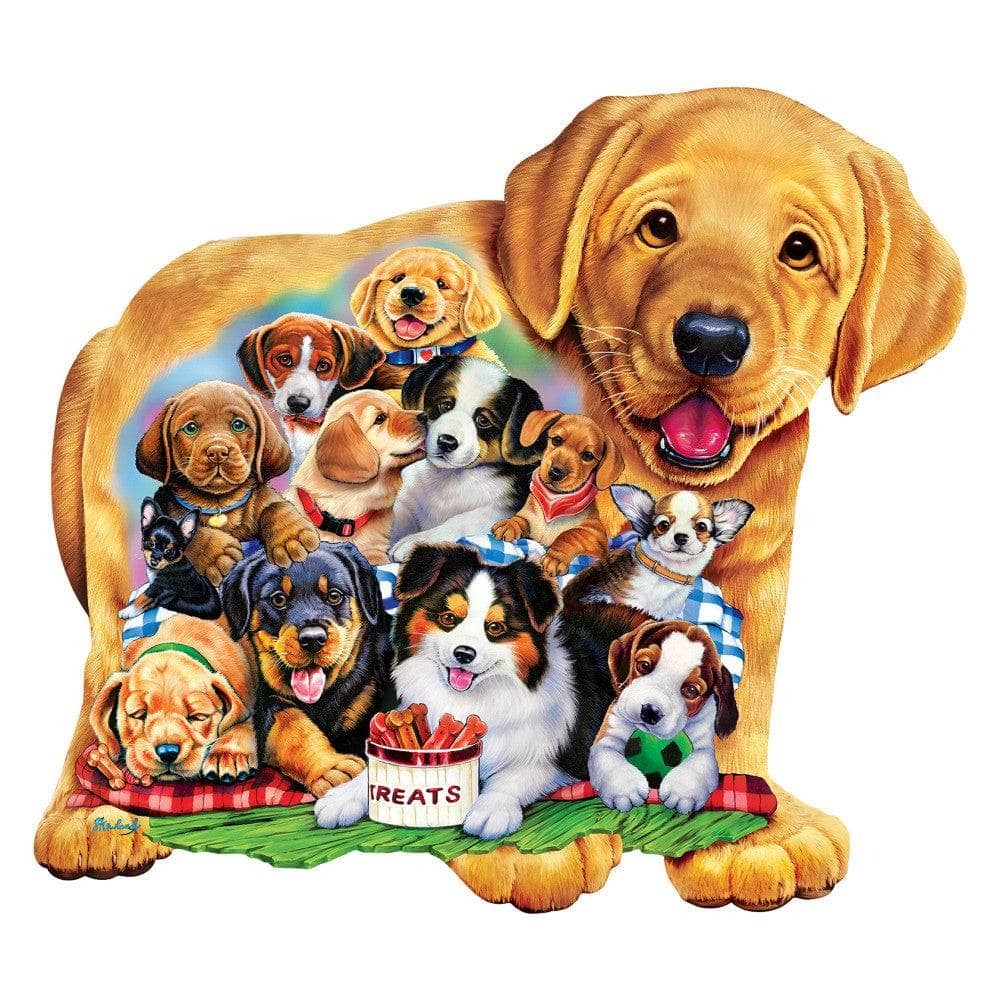 Master Pieces Welpengetümmel - Formpuzzle 500 Teile Puzzle Master-Pieces-32546 Master Pieces Welpengetümmel - Formpuzzle 500 Teile Puzzle Master-Pieces-32546 von Master Pieces