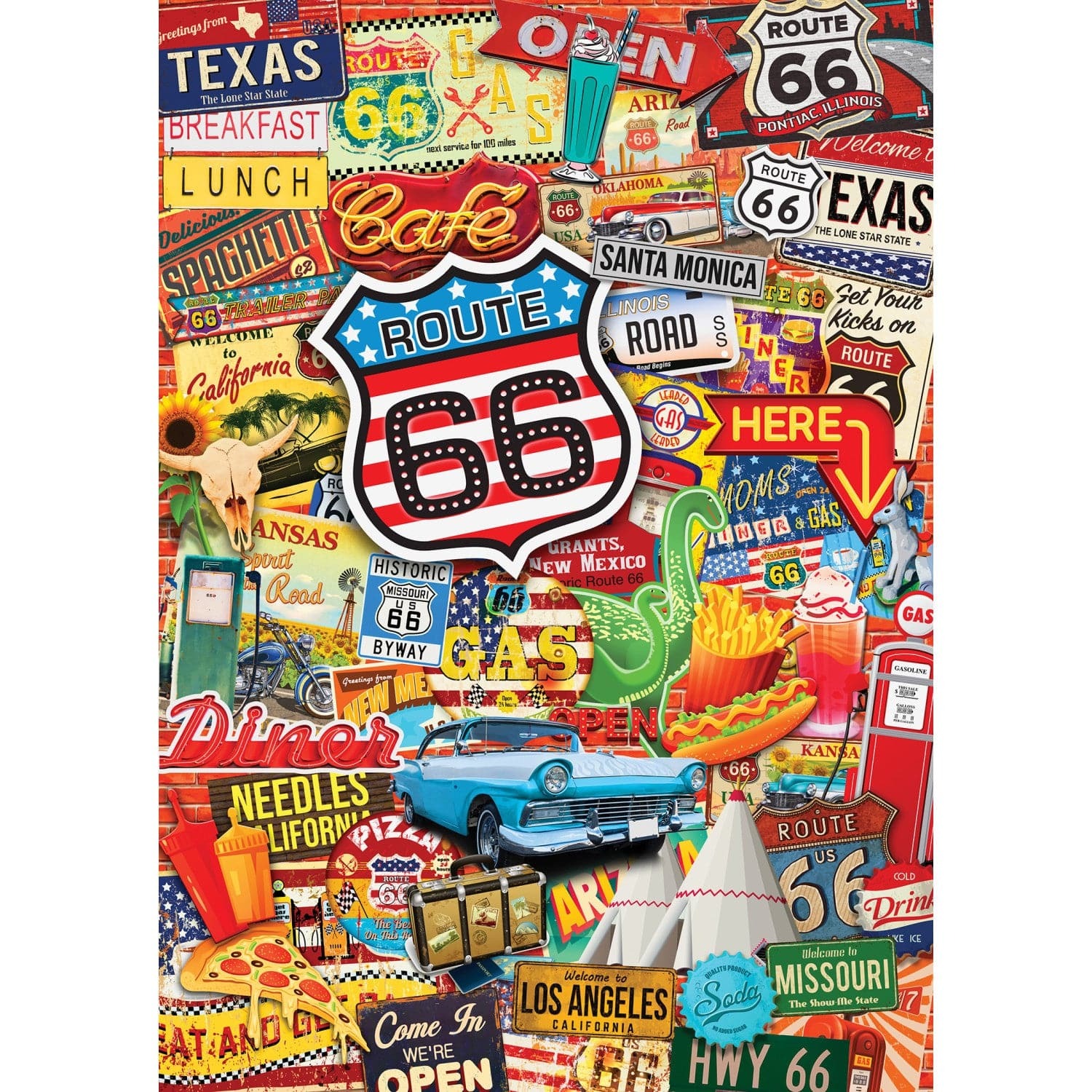 Master Pieces World?s Smallest - Route 66 - Puzzle in der Dose 1000 Teile Puzzle Master-Pieces-31527 Master Pieces World?s Smallest - Route 66 - Puzzle in der Dose 1000 Teile Puzzle Master-Pieces-31527 von Master Pieces