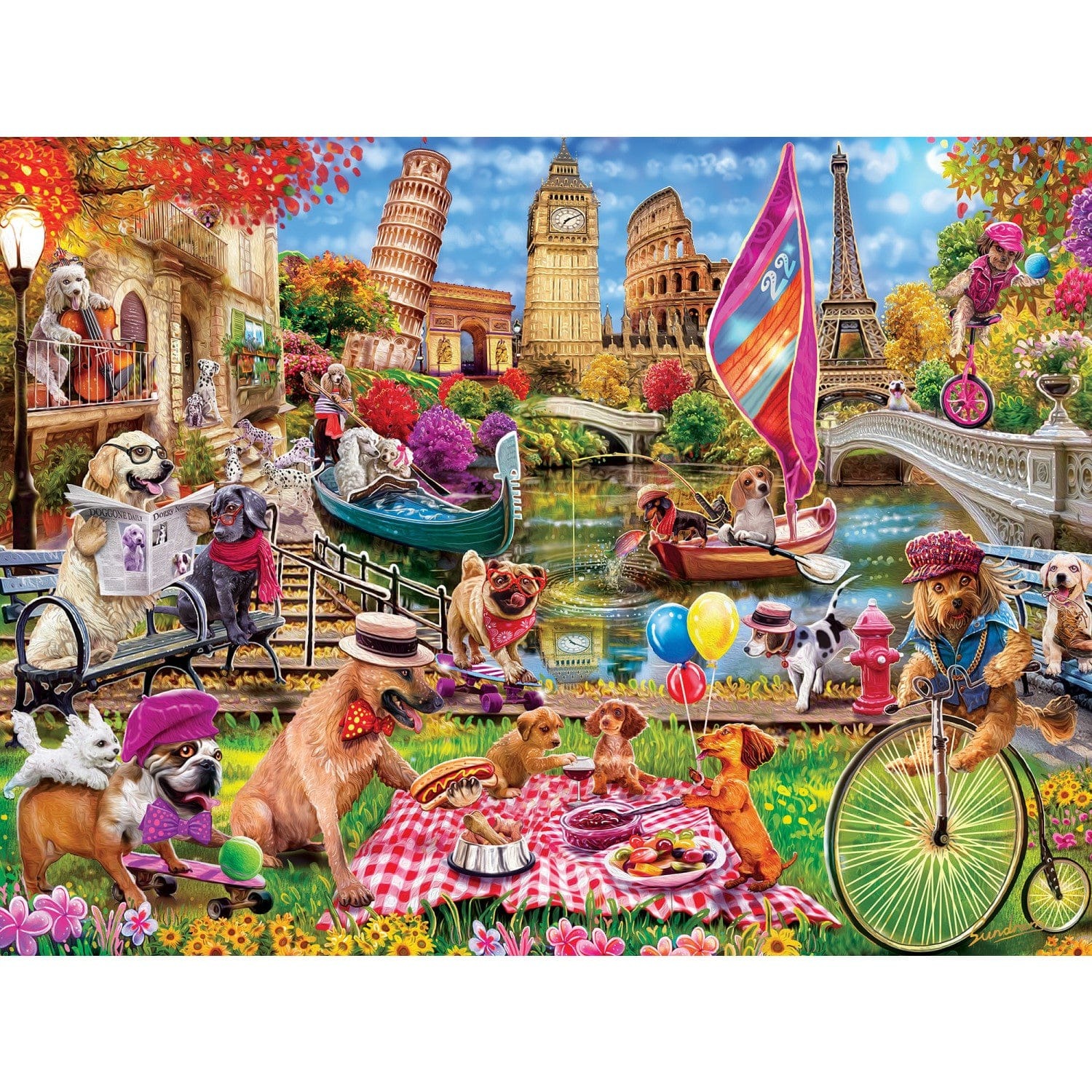 Master Pieces XXL Teile - Medley - Dog Gone Days - EZ Grip 300 Teile Puzzle Master-Pieces-32133 Master Pieces XXL Teile - Medley - Dog Gone Days - EZ Grip 300 Teile Puzzle Master-Pieces-32133 von Master Pieces