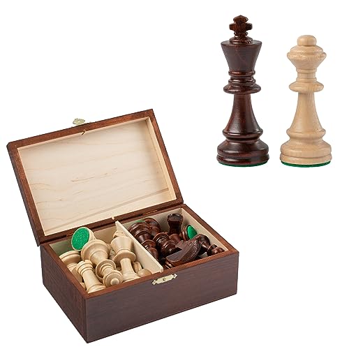 Klassisches STAUNTON Chess Pieces NO.5 in Mahagoni Box | Master of Chess | Gewichtete nur Schachfiguren Holz - Handgemachtes Championship Chess Set Ohne Schach Brett von Master of Chess