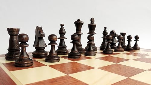 Professionelles Tournament Schach Spiel Set NO. 5 | Master Of Chess | Edles Schachbrett Groß 48 x 48 cm | Mahagoni und Sykomore Schachspiel Holz Hochwertig - Staunton Chess Set für Alle von Master of Chess