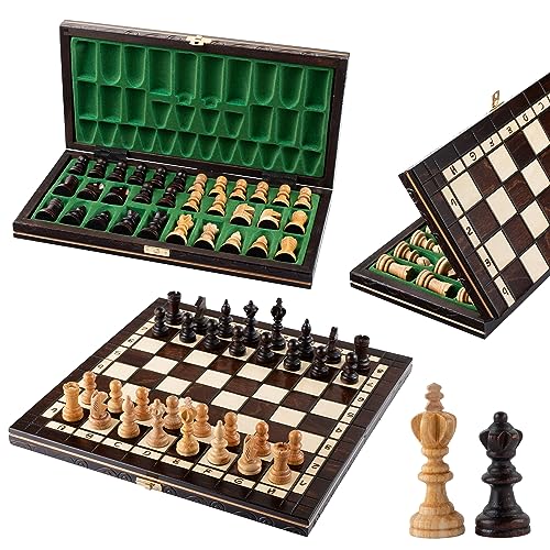 Turnierschach Kirsche Set NO. 3 | Master Of Chess | Schachspiel Holz Hochwertig 35 cm | Klassisches Staunton Chess Set und Edles Schachbrett mit Figuren für Erwachsene und für Kinder von Master of Chess