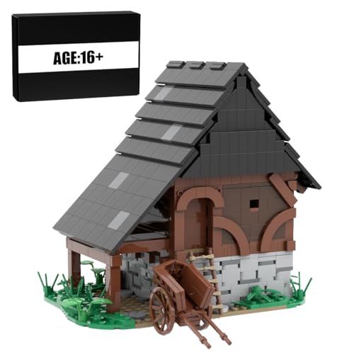 MasterBrickPlay Architektur Bausteine Bausatz, 1032 Teile Mittelalterlicher Kornspeicher Modular Haus Bausteine Modell, MOC Modular Building Klemmbausteine Spielzeug von MasterBrickPlay