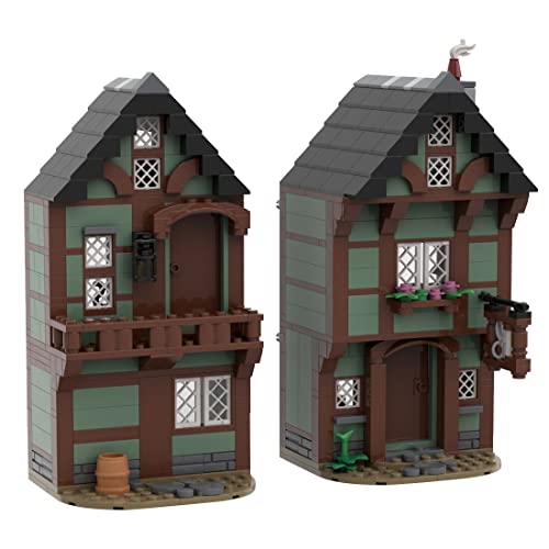 MasterBrickPlay Architektur Bausteine Bausatz, 551 Klemmbausteine Haus Bauset, MOC-109203 Modular Haus Modellbausatz, Modular Building Konstruktions Geschenk für Erwachsene von MasterBrickPlay