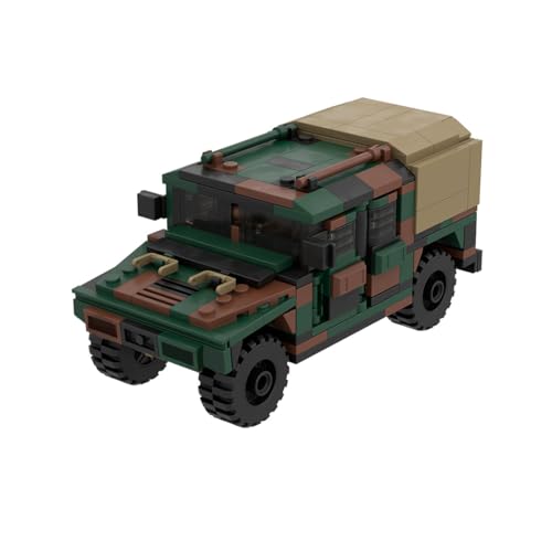 MasterBrickPlay Militär Fahrzeug Bausteine Set, M998A1 Infanterie Panzerwagen Spielzeug, Militär Kampffahrzeug Klemmbausteine Geschenke (374 Teile) von MasterBrickPlay