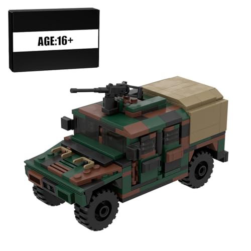 MasterBrickPlay Militär Fahrzeug Bausteine Set, M998A2 Infanterie Panzerwagen Spielzeug, Militär Kampffahrzeug Klemmbausteine Geschenke (374 Teile) von MasterBrickPlay