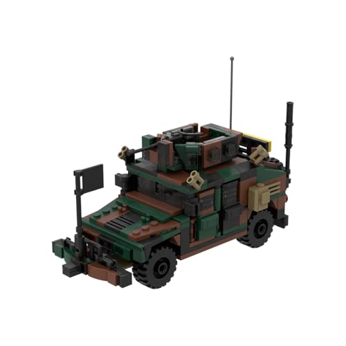 MasterBrickPlay Militärische Gepanzertes Fahrzeug Bausteine Kit, MOC M1151A1 Kampffahrzeug Modell, Militär Fahrzeug Klemmbausteine Spielzeug Geschenke (468 Teile) von MasterBrickPlay