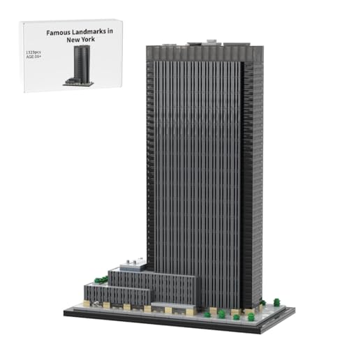 MasterBrickPlay Modular Architektur Modular Building Bausteine, 1323 Klemmbausteine Maßstab 1:800 NYC One Penn Plaza Bausatz MOC Konstruktion Modellbausatz von MasterBrickPlay