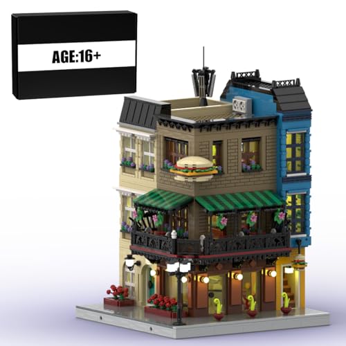 MasterBrickPlay Modular Haus Bausteine Modell, 3573 Klemmbausteine Architektur Modellbausatz, MOC Modular Buildings Bausatz Konstruktionsspielzeug für Erwachsene von MasterBrickPlay