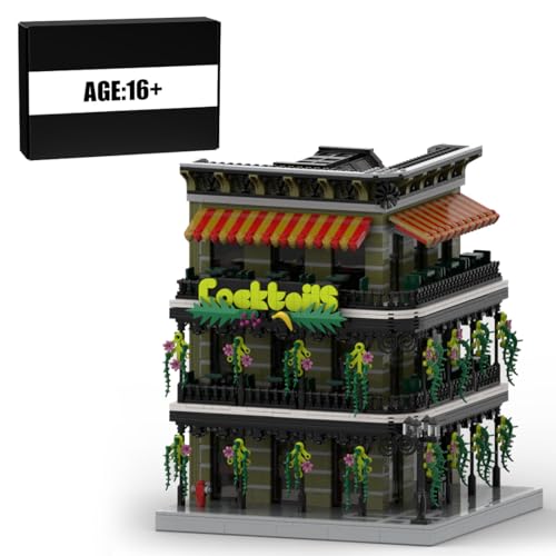 MasterBrickPlay Modular Haus Bausteine Modell, 4444 Klemmbausteine Architektur Modellbausatz, MOC Modular Buildings Bausatz Konstruktionsspielzeug für Erwachsene von MasterBrickPlay