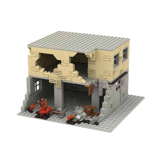 MasterBrickPlay Modular Haus Bausteine Modell, 503 Klemmbausteine Haus Modellbausatz, MOC Architektur Modular Buildings Verlassen Verfallene Bausatz Konstruktionsspielzeug für Erwachsene von MasterBrickPlay