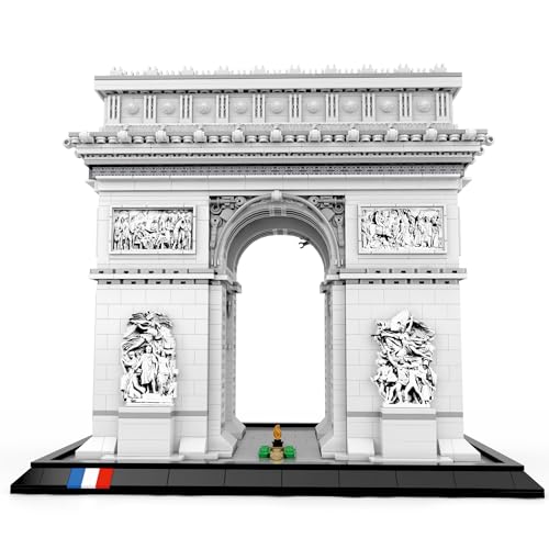 MasterBrickPlay Modular Haus Bausteine Modell, Berühmtes Wahrzeichen Arc de Triomphe Bausatz, MOC Architektur Modular Buildings Konstruktionsspielzeug für Erwachsene (3718 Teile) von MasterBrickPlay