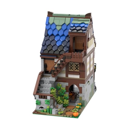 MasterBrickPlay Modular Haus Bausteine Modell, Mittelalterliche Waffenkammer Bausatz, Modular MOC Architektur Straßenansicht Modular Buildings Spielzeug für Erwachsene (1462 Teile) von MasterBrickPlay