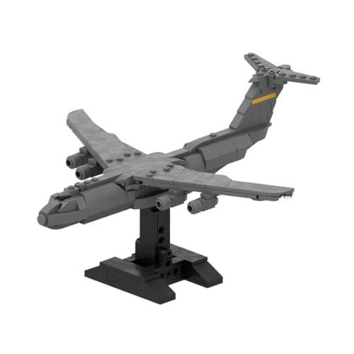 MasterBrickPlay Technik Militär Flugzeug Bausatz, MOC-163191 C-5 MOC Hubschrauber Bausteine, 367 Teile Technik Helikopter Klemmbausteine Konstruktionsspielzeug Geschenk von MasterBrickPlay