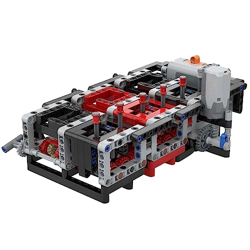 MasterBrickPlay Technik Motor Bausatz, 415 Klemmbausteine MOC -40533 63 Gang Getriebe Modellbausteine Set, MOC Engine Modellbausatz Konstruktionsspielzeug für Technikbegeistert von MasterBrickPlay