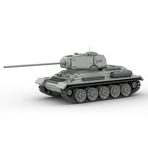 MasterBrickPlay Technik Panzer Bausatz, MOC-53096 T-34/85 Militärische Panzer Bausteine, 1437 Teile Klemmbausteine Konstruktionsspielzeug Geschenk für Erwachsene von MasterBrickPlay