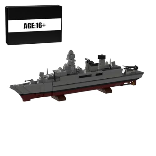 MasterBrickPlay Technik Schiff Bausatz, 1/485 Deutsch MOC Militär Thema Bausteine, 383 Teile Technik Kriegsschiffe Klemmbausteine Konstruktionsspielzeug Geschenk von MasterBrickPlay