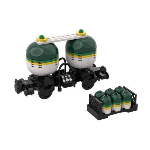 MasterBrickPlay Technik Zug Bausteine, 109 Teile Doppeltank Zug Lokomotive Set Modell Bauspielzeug, Technik City Güterzug Bausatz, Zug Eisenbahn Geschenk für Erwachsene von MasterBrickPlay