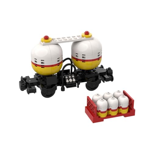 MasterBrickPlay Technik Zug Bausteine, 109 Teile Doppeltank Zug Lokomotive Set Modell Bauspielzeug, Technik City Güterzug Bausatz, Zug Eisenbahn Geschenk für Erwachsene von MasterBrickPlay