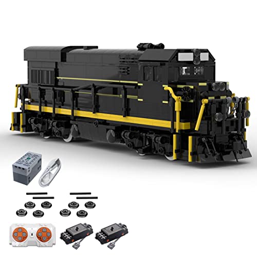 MasterBrickPlay Technik Zug Bausteine, 1541 Teile Seaboard Coast Line Zug Lokomotive Set Modell Bauspielzeug, Technik City Güterzug Bausatz, Zug Eisenbahn Geschenk für Erwachsene von MasterBrickPlay